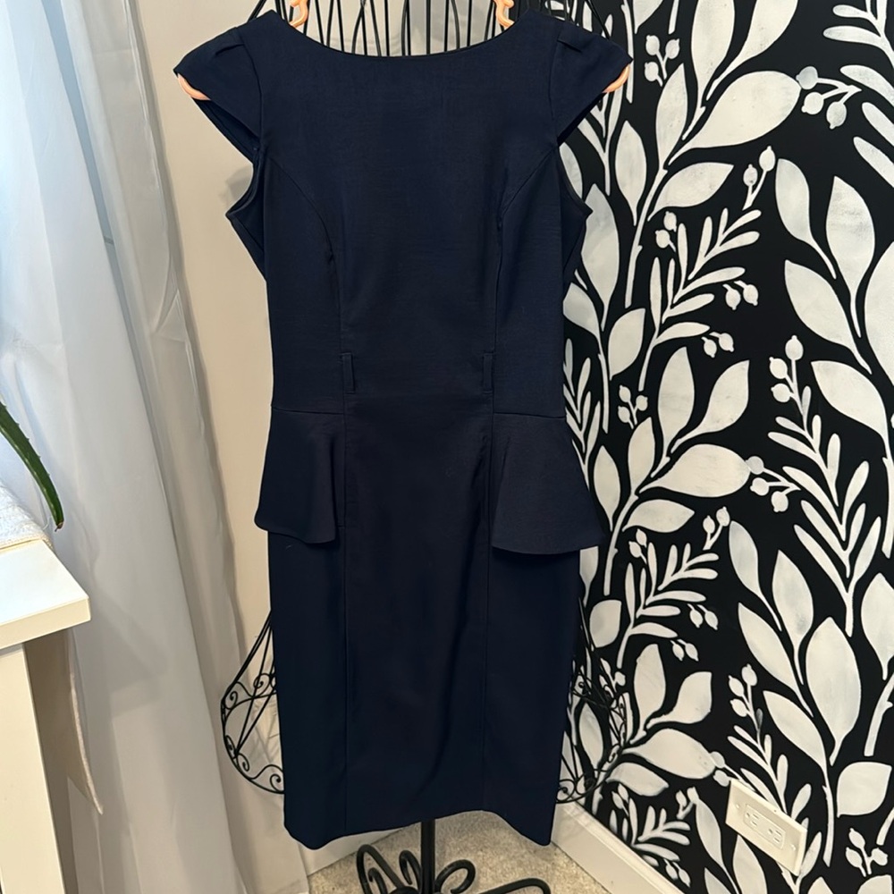 Navy Blue Peplum Dress